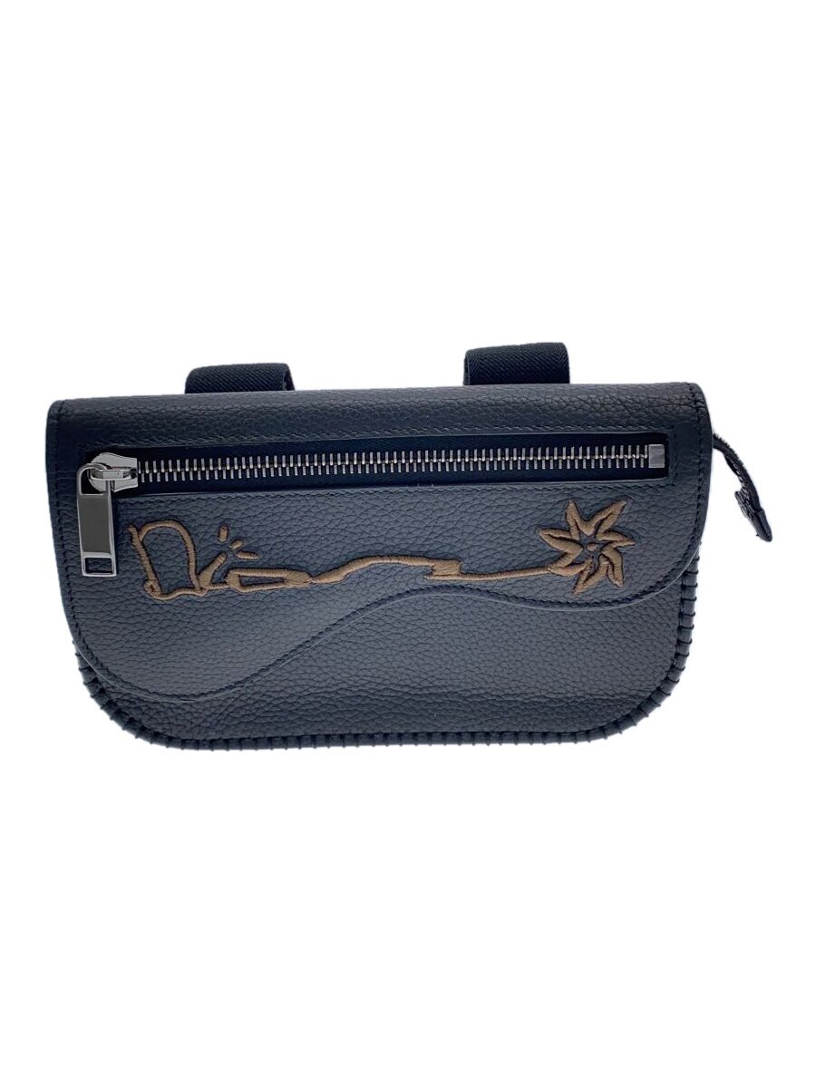 【中古】Christian Dior◆Christian Dior ディオール 合切袋/なめし革/BLK/手合切袋【御徒面子】