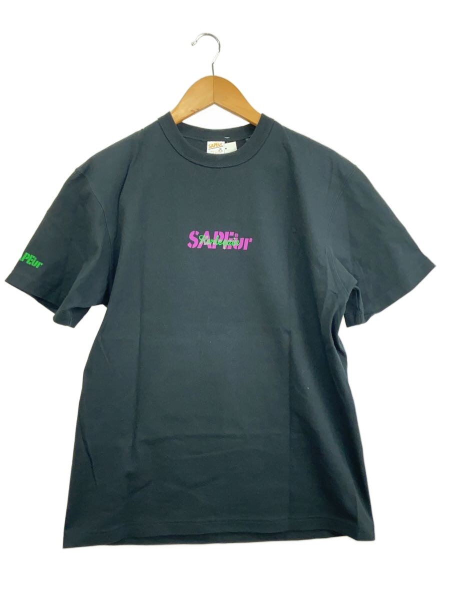 【中古】A Elegantes SAPEur◆プルオーバー/M/綿織物/BLK/無地【メンズウェア】