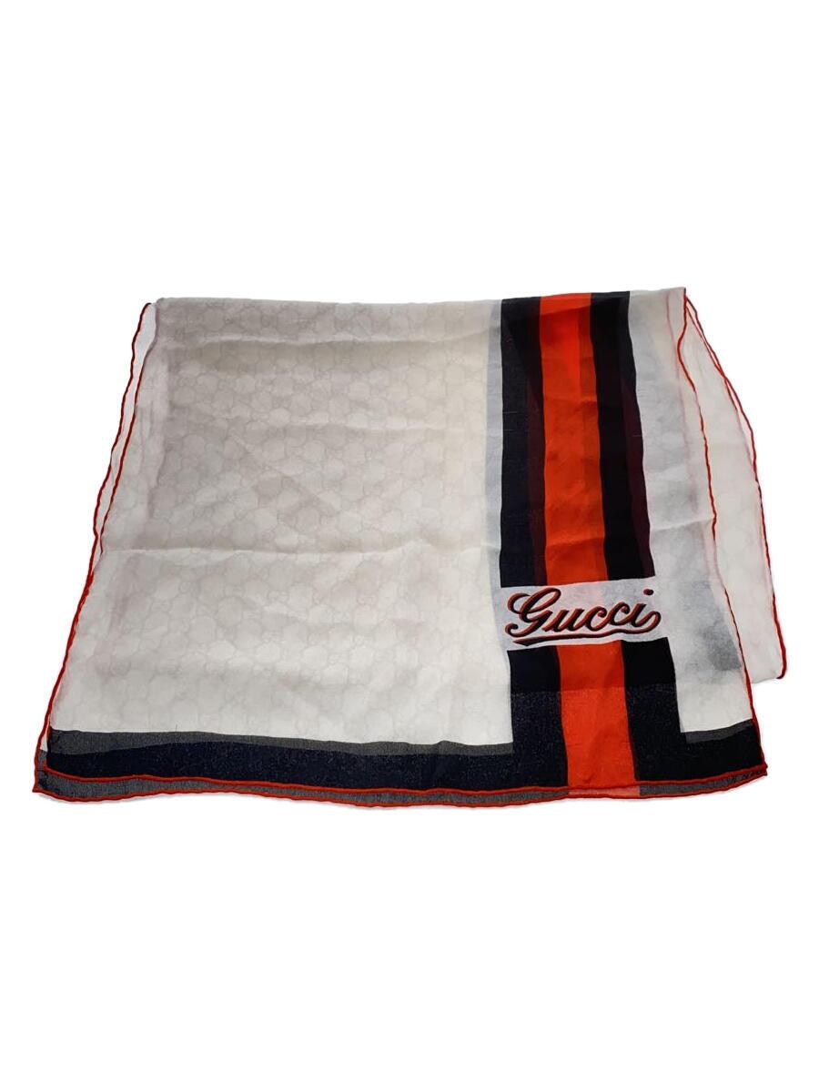 【中古】GUCCI◆えり巻き/地絹/BRW/メンズ【服飾雑貨他】