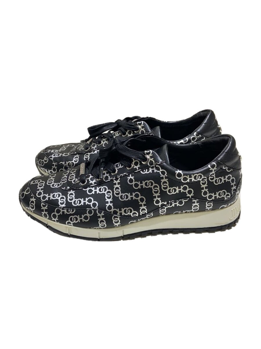 【中古】JIMMY CHOO◆ローカットスニーカー/37/BLK/なめし革【シューズ】