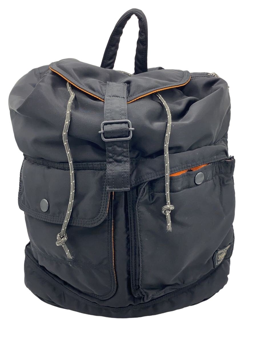 【中古】PORTER◆TANKER/背嚢/ナイロン/BLK/無地【御徒面子】