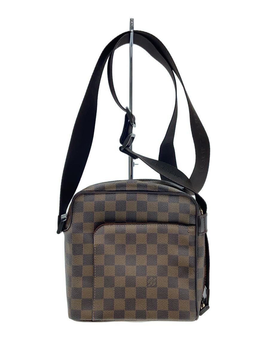 【中古】LOUIS VUITTON◆オラフMM_ダミエ・エベヌ/PVC/BRW【御徒面子】