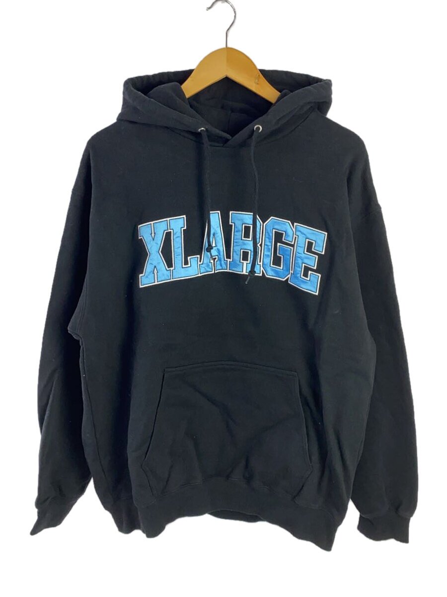 【中古】X-LARGE◆単科大学ロゴタイプ/パーカー/L/綿織物/黒いこと/101233012018【メンズウェア】