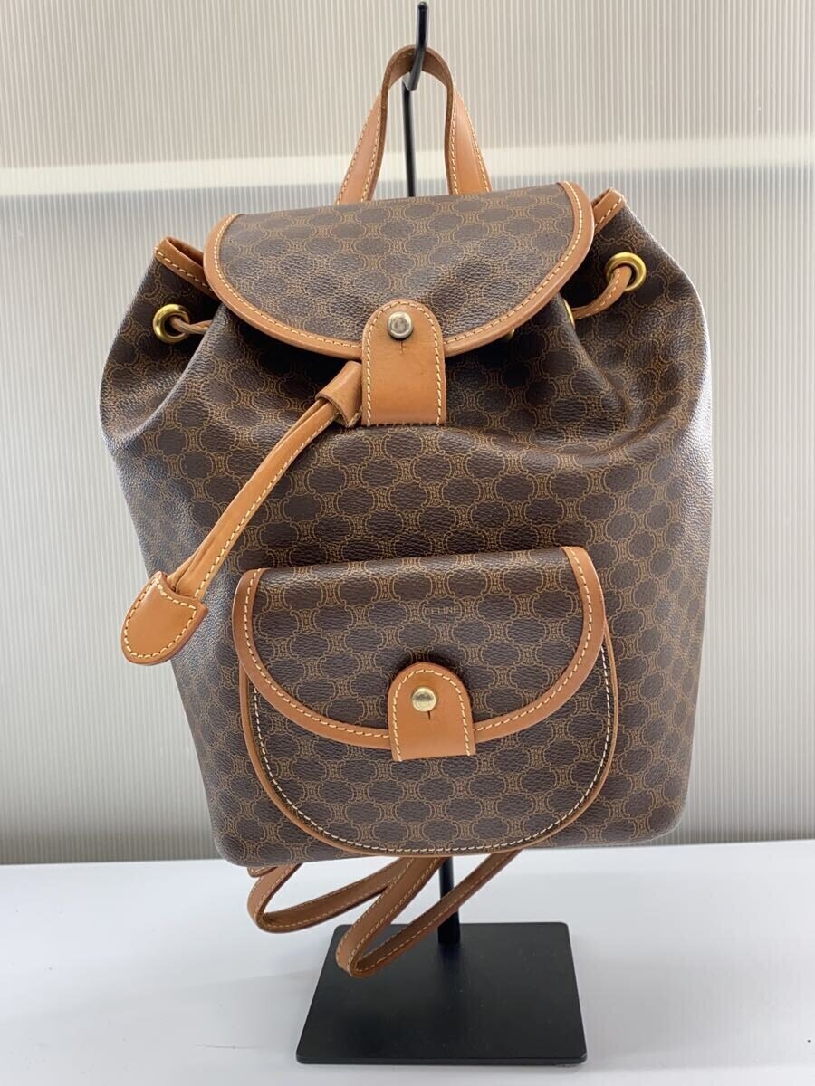 【中古】CELINE◆背嚢/なめし革/BRW【御徒面子】