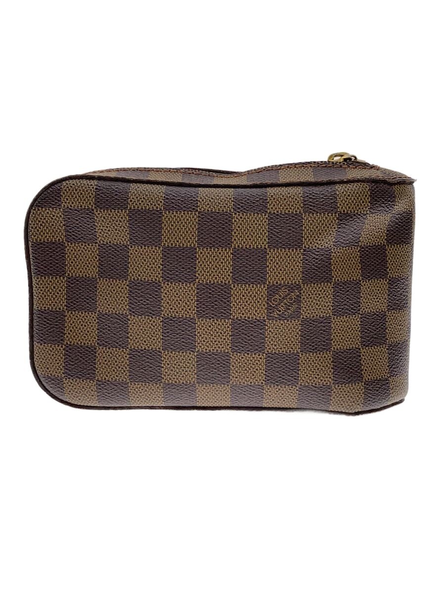 【中古】LOUIS VUITTON◆ジェロニモス_ダミエ・エベヌ/PVC/BRW【御徒面子】