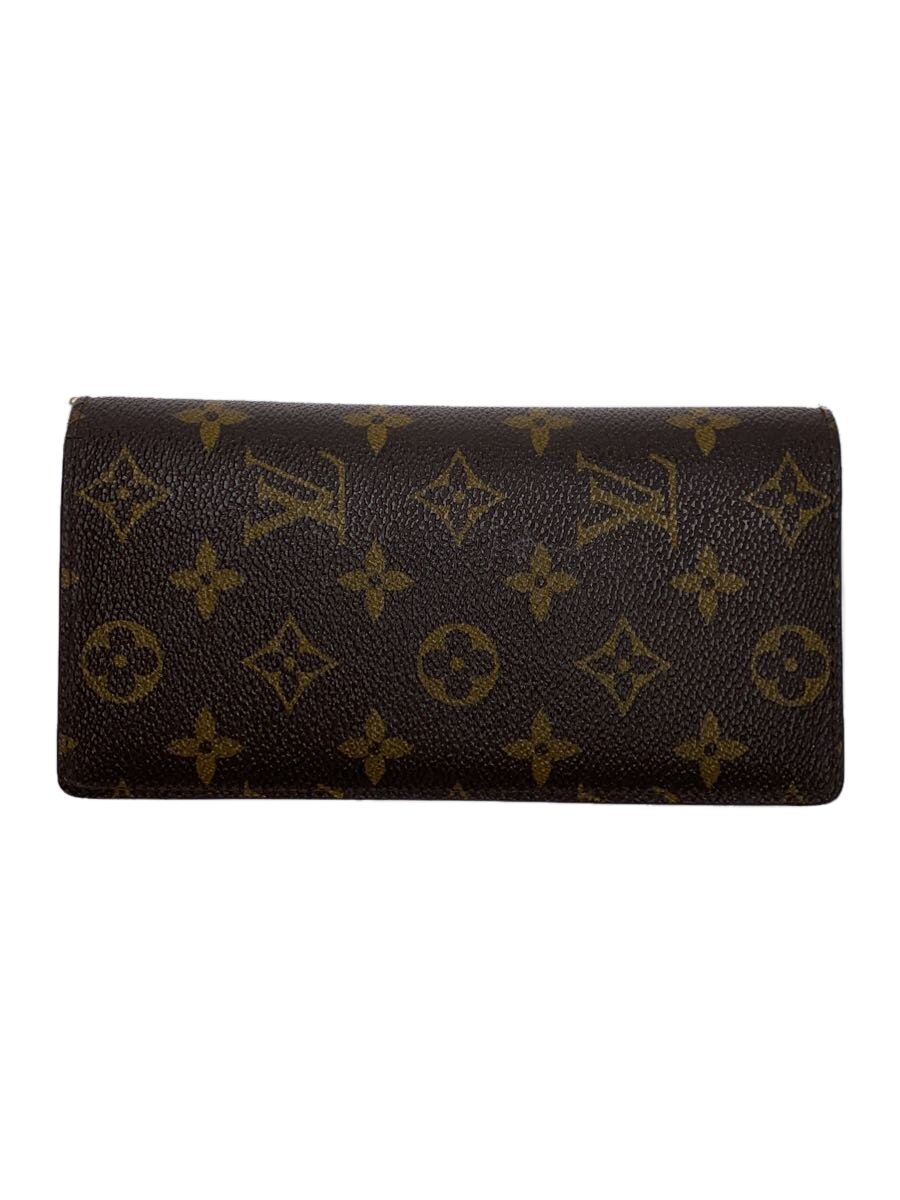 【中古】LOUIS VUITTON◆ポルト・フォイユ・ブラザ_モノグラム・キャンバス_BRW/PVC/BRW/総柄/レディース【服飾雑貨他】