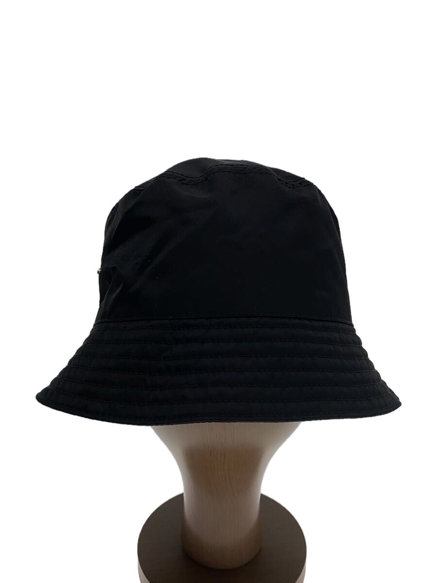 【中古】PRADA◆井戸釣瓶かぶり笠/M/ナイロン/BLK/無地/レディース【服飾雑貨他】