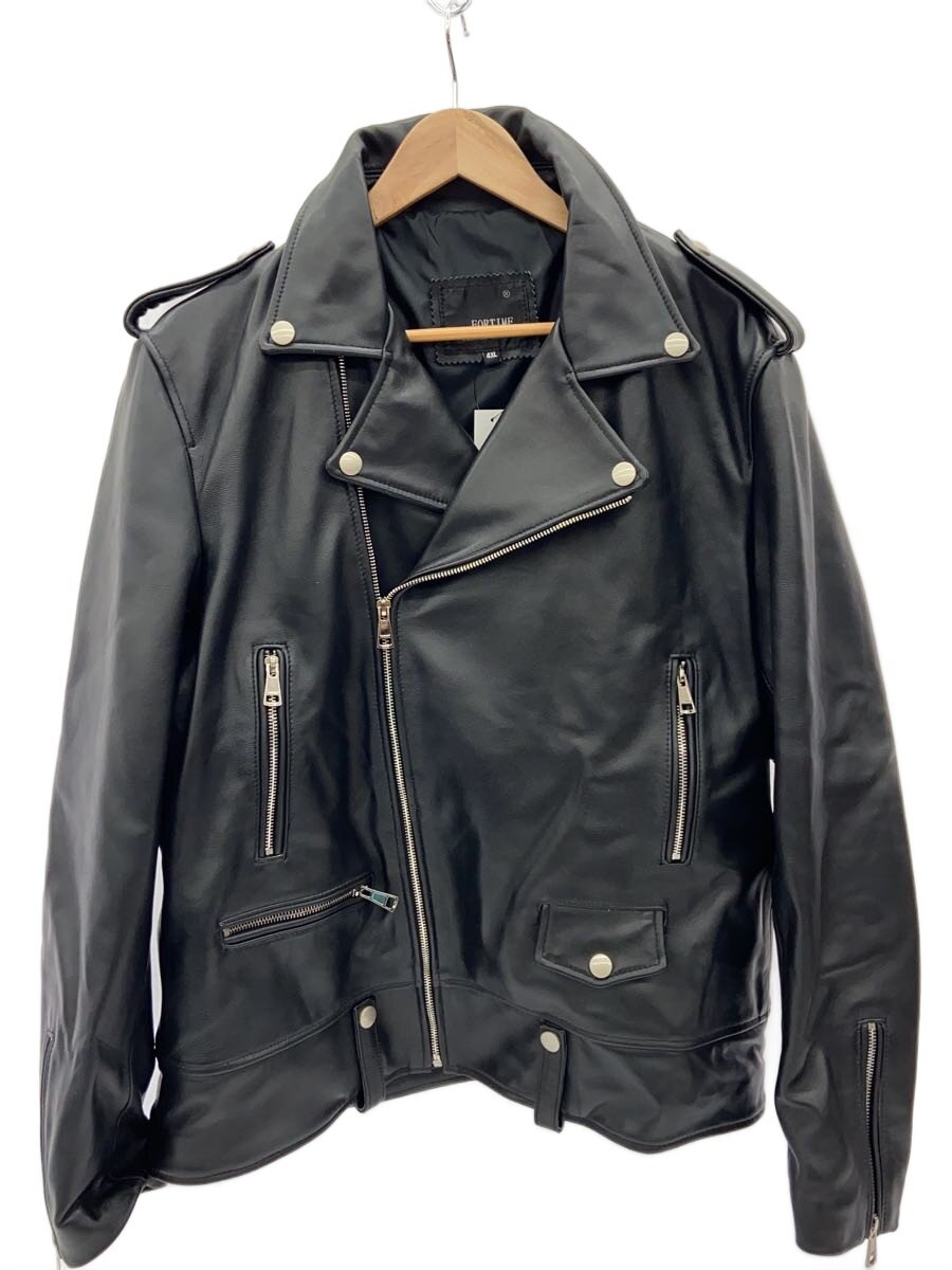 【中古】FORTIME/ダブルライダースジャケット/4XL/羊革/BLK【メンズウェア】|2nd STREET 店