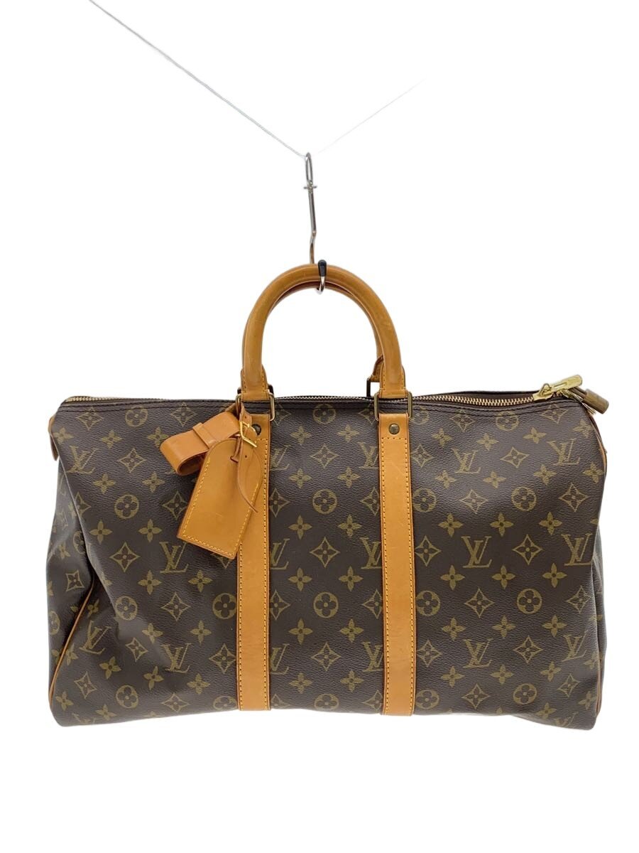 【中古】LOUIS VUITTON◆キーポル45_モノグラム・帆布/PVC/BRW【御徒面子】