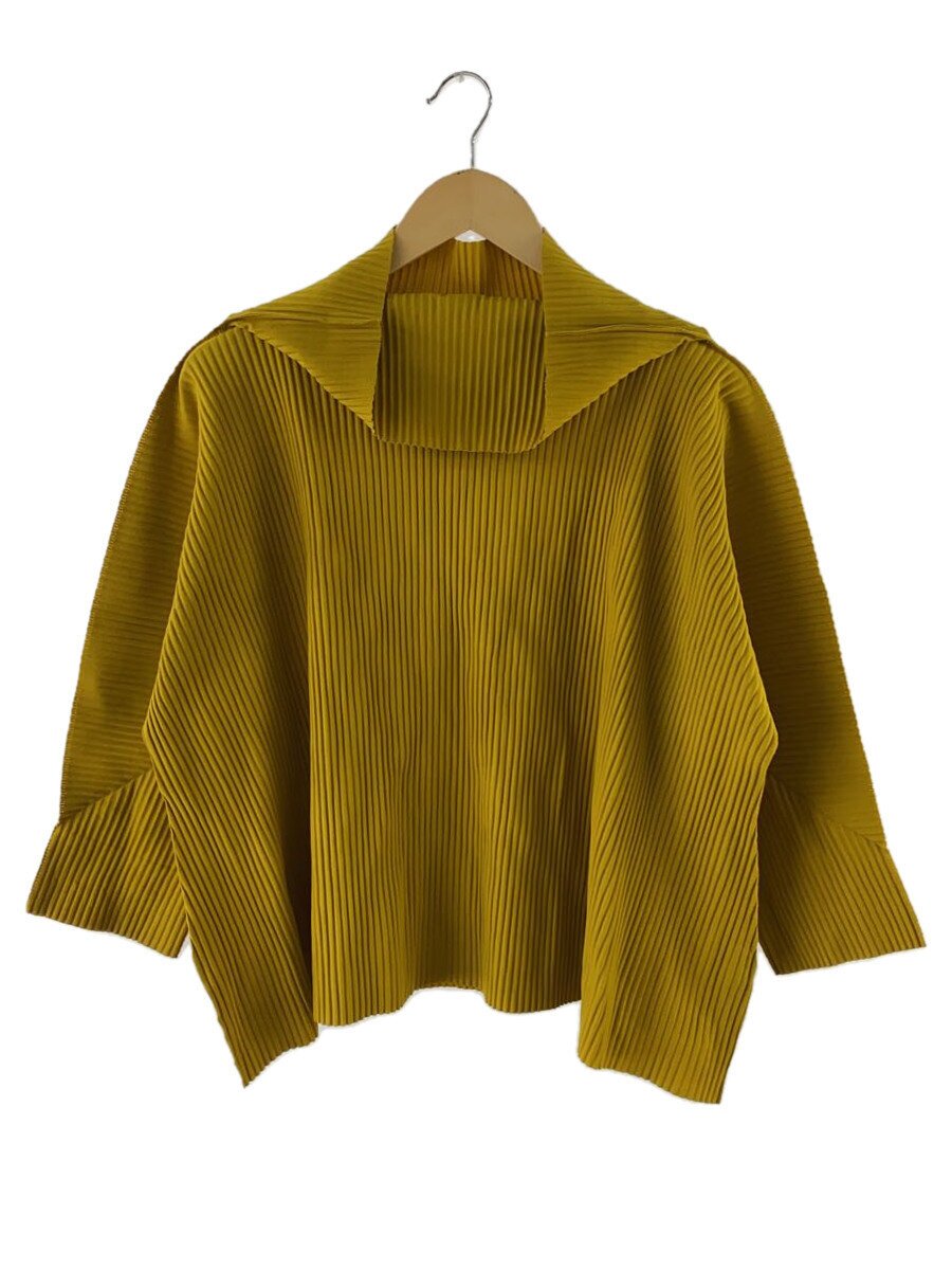 【中古】me ISSEY MIYAKE◆七分袖カットソー/--/ポリエステル/YLW/mi84kk618【レディース御召しもの】
