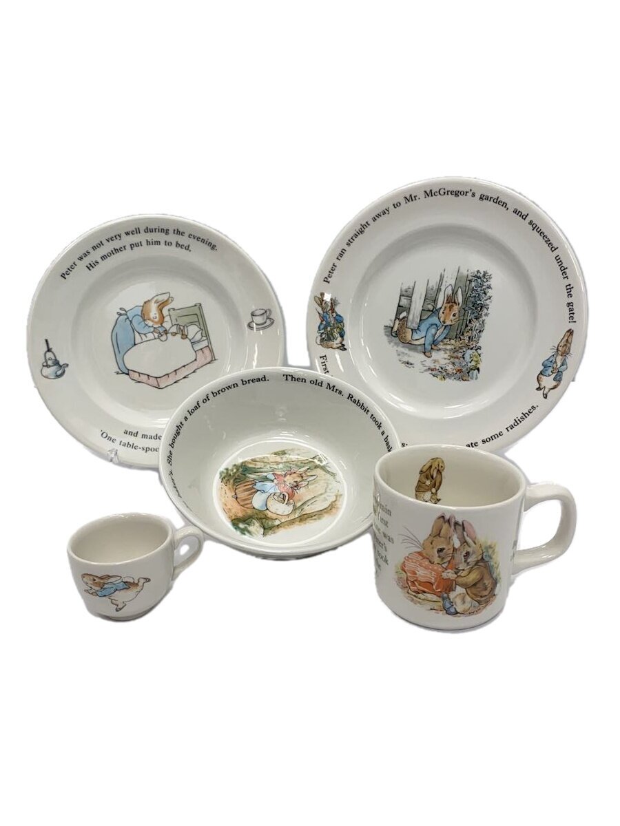 【中古】WEDGWOOD◆カップ/プレート/5点セット/WHT【キッチン用品】