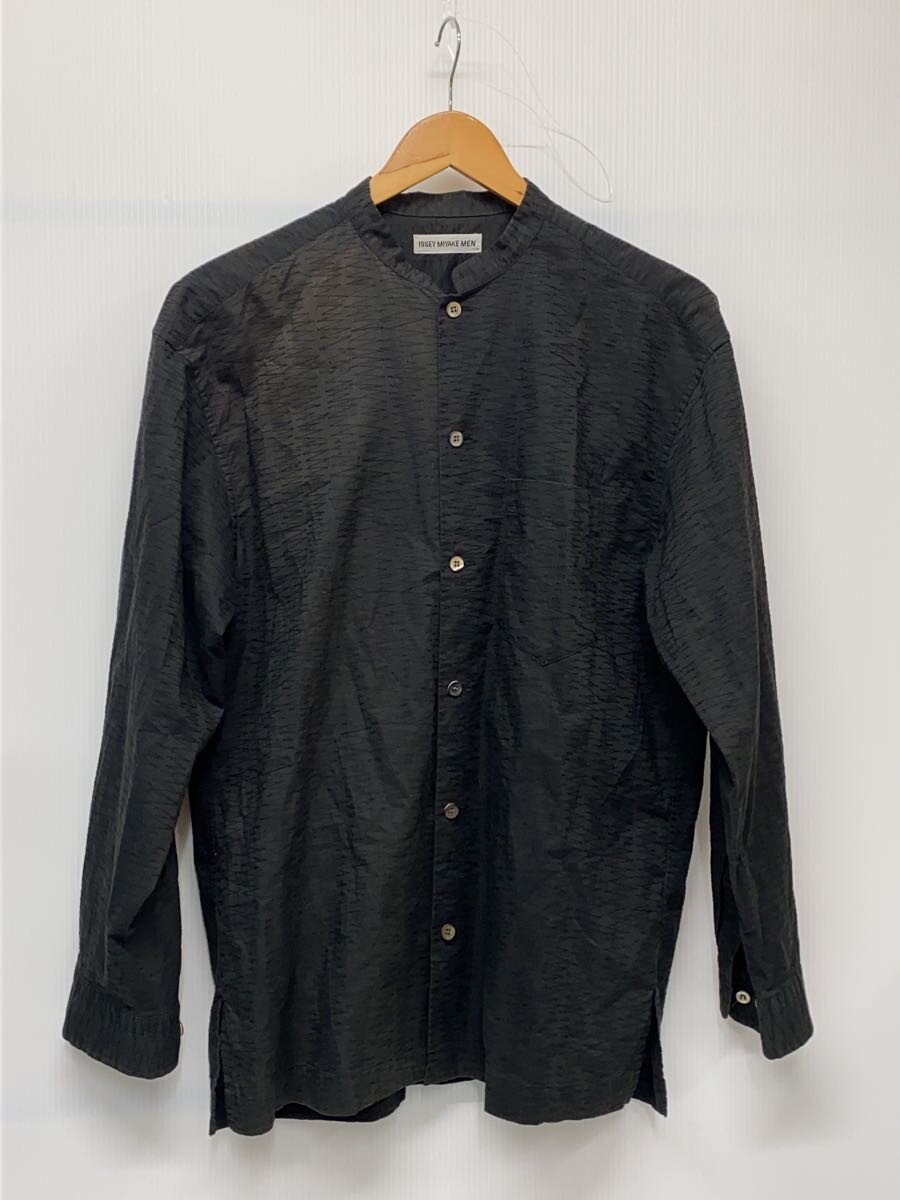 【中古】ISSEY MIYAKE◆照明ランプ色合い/刺しゅう/長袖プルオーバー/2/綿織物/BLK/総柄【メンズウェア】