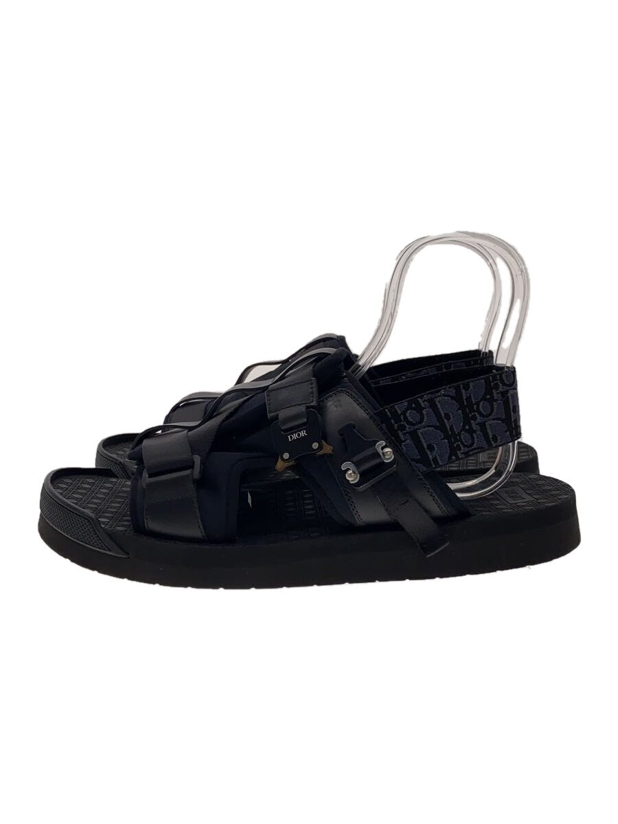 【中古】Christian Dior◆オブ細流サンダル/45/BLK【シューズ】