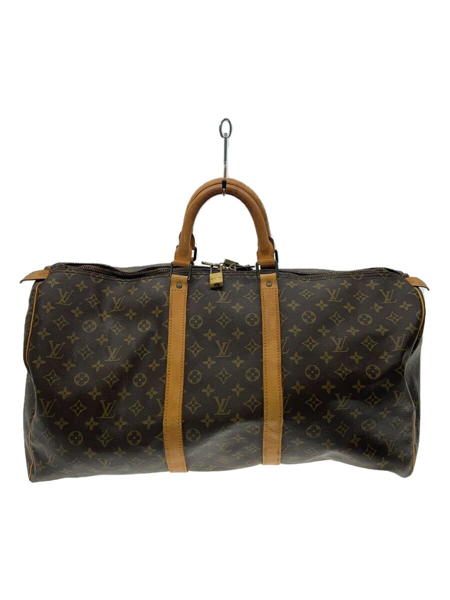 【中古】LOUIS VUITTON◆キーポル55_モノグラム・帆布_BRW/PVC/赤銅色/モノグラム【御徒面子】