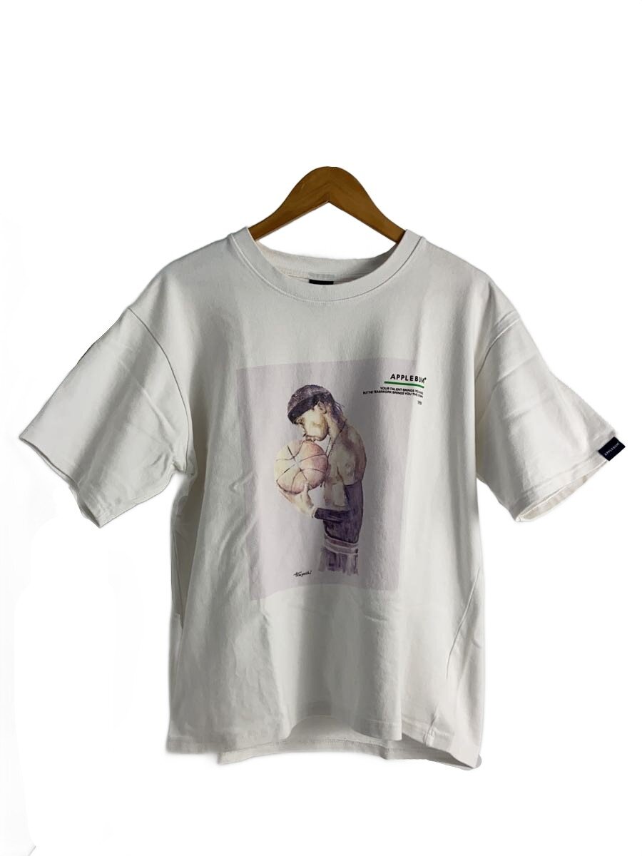 【中古】APPLEBUM◆プルオーバー/L/綿織物/白いこと/kiss the ball【メンズウェア】