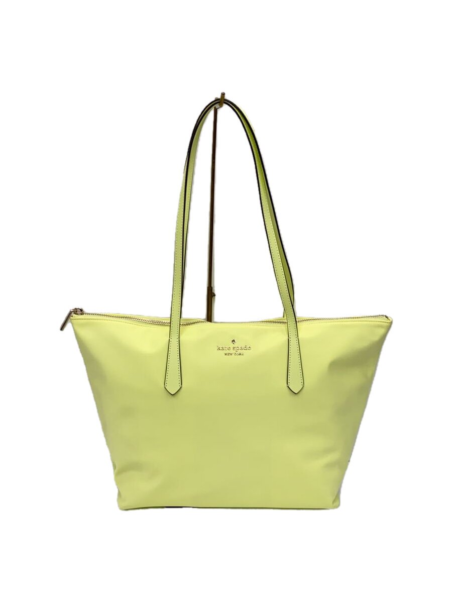 【中古】kate spade new york◆トートバッグ/なめし革/YLW【御徒面子】