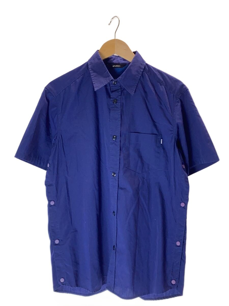 【中古】STUSSY◆90s/サイドスナップボタン/USA製/半袖プルオーバー/M/ポリエステル/米国海軍【メンズウェア】