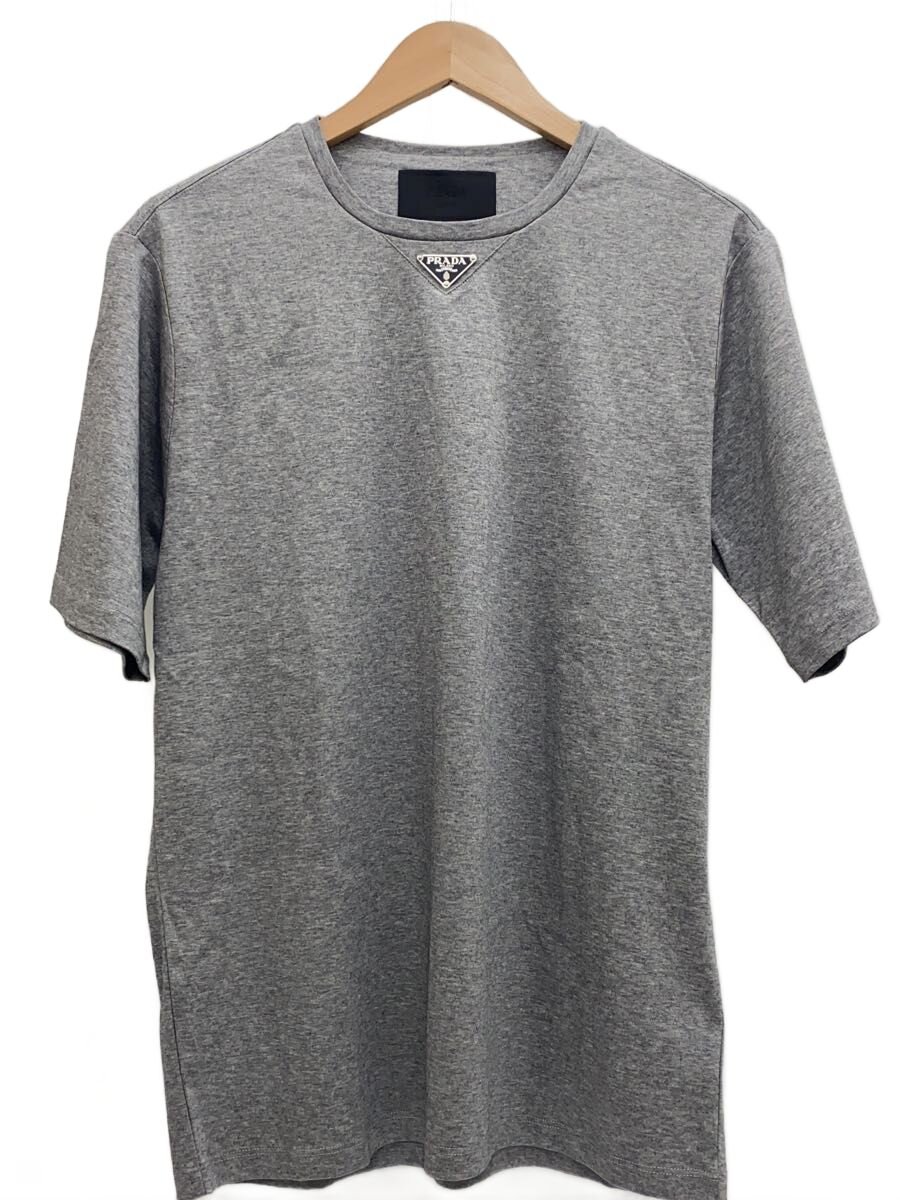 【中古】PRADA◆３角形ロゴタイプ/プルオーバー/M/綿織物/GRY/UJN861//【メンズウェア】