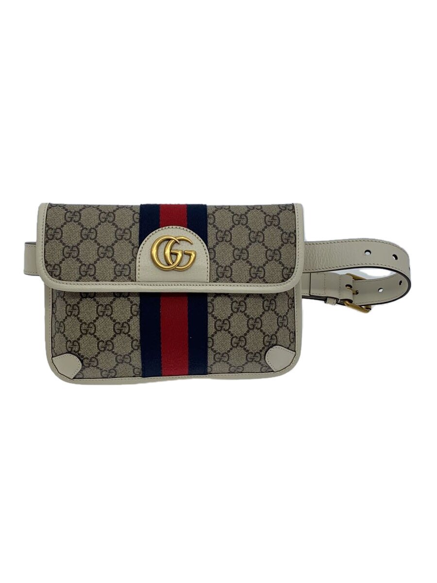 【中古】GUCCI◆オフィディア ベルドバッグ_GGスプリーム/PVC/BEG/総柄【御徒面子】