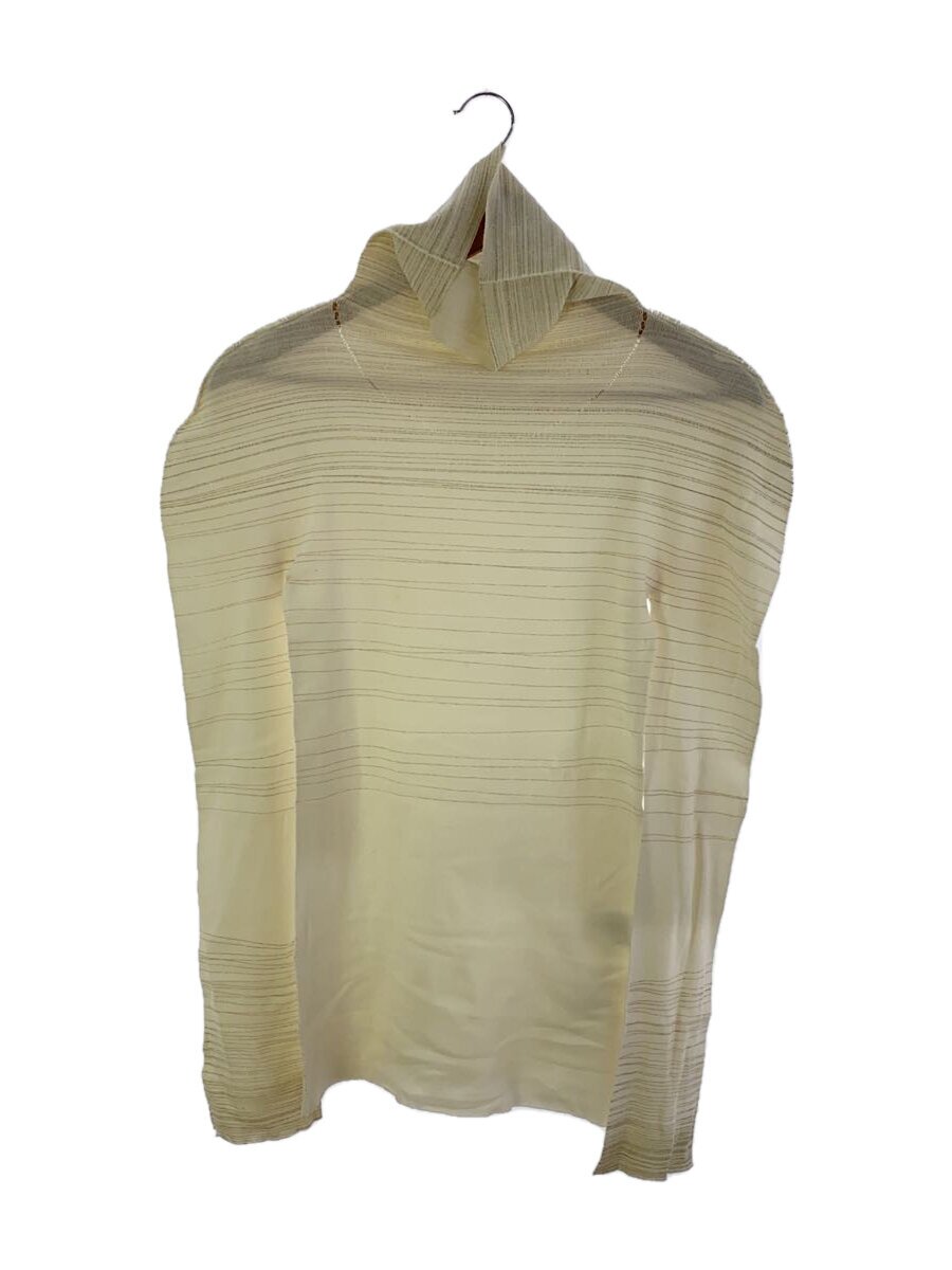 【中古】ISSEY MIYAKE◆長袖カットソー/2/ナイロン/WHT/IM21KK316【レディース御召しもの】