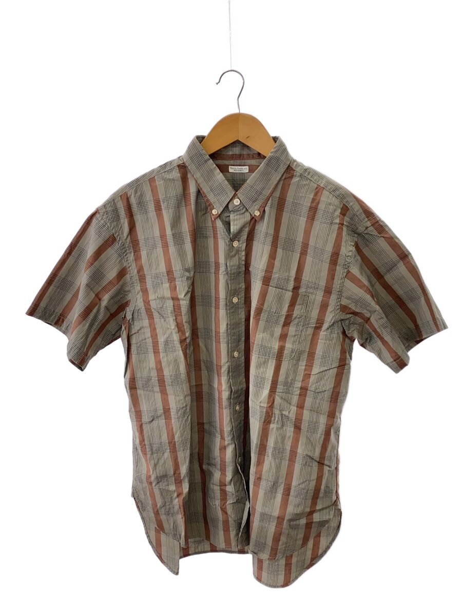 【中古】PHIGVEL◆Button-down SS Shirt/リネン混/半袖プルオーバー/3/綿織物/KHK/読み合わせる【メンズウェア】