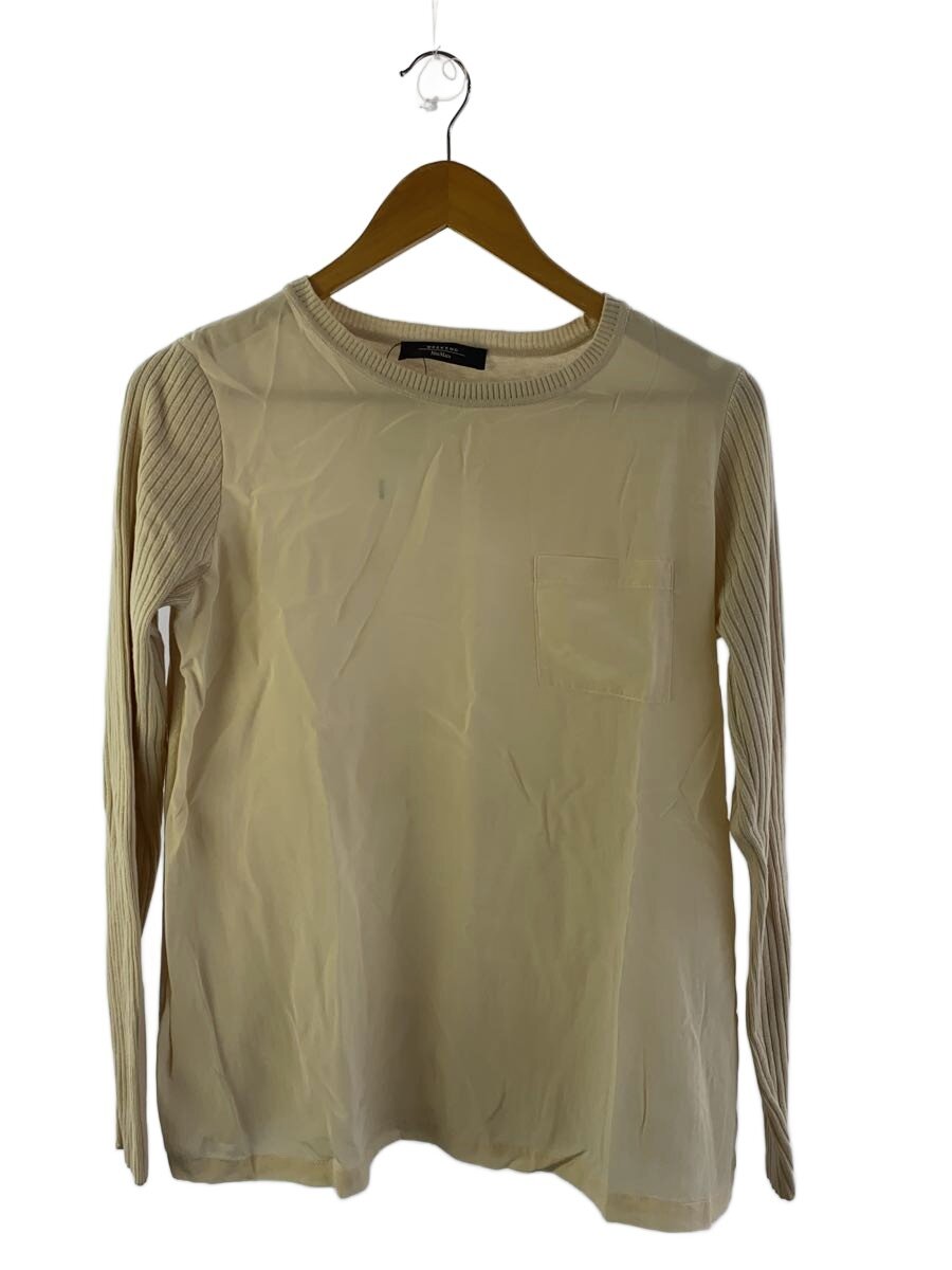 【中古】MAX MARA◆編み物・スウェーター(薄っぺら)/M/--/WHT//【レディースお召しもの】