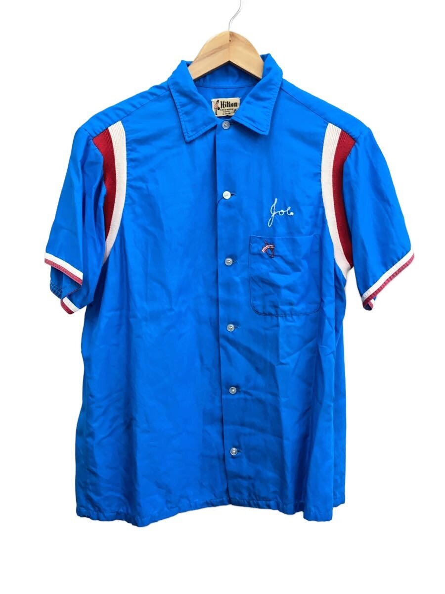 【中古】HILTON◆60s/ボーリングシャツ/半袖シャツ/ブルー/無地【メンズウェア】｜2ｎｄ STREET 店
