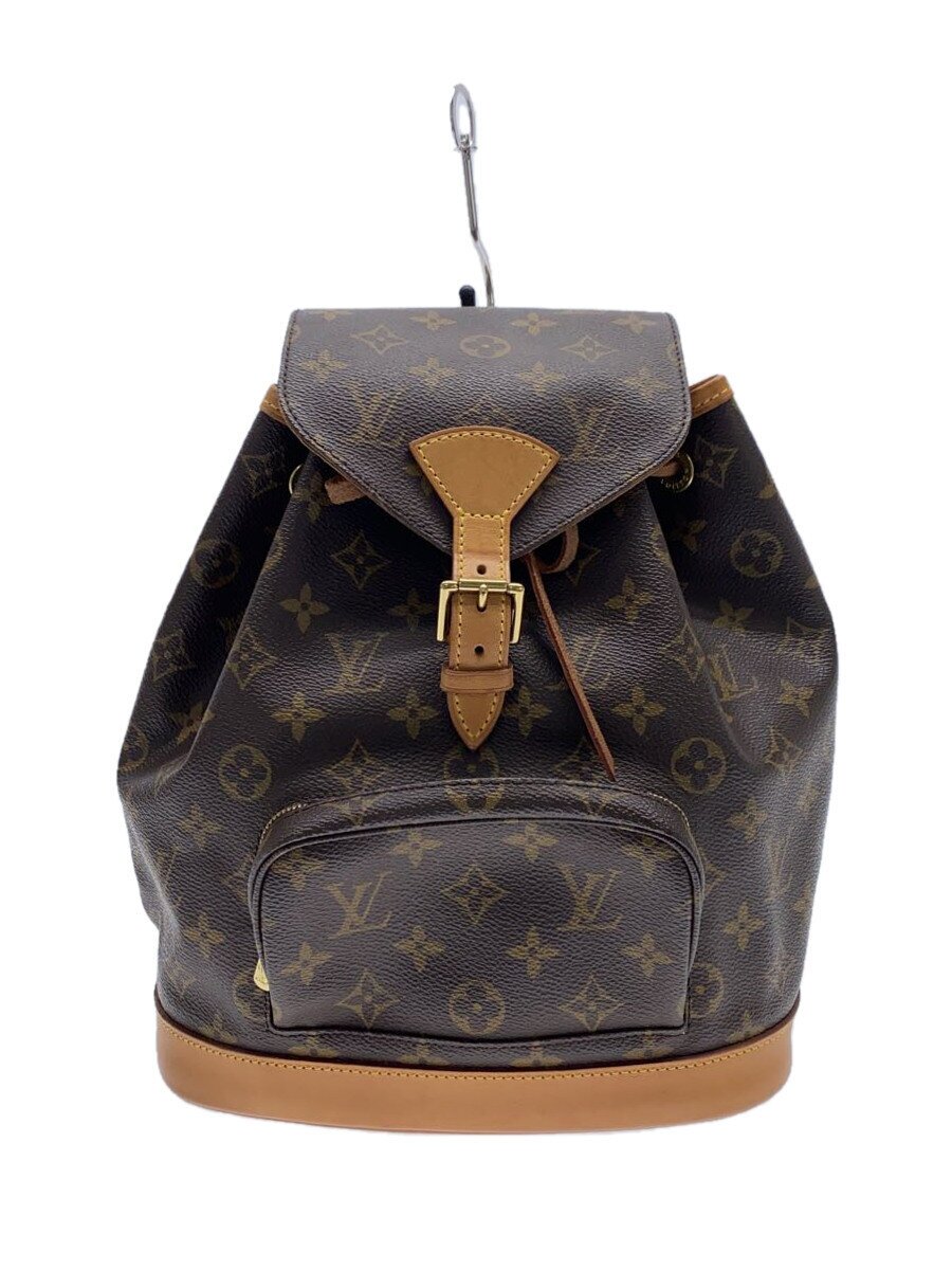 【中古】LOUIS VUITTON◆1)ミニ・モン掏摸_モノグラム・帆布/赤銅色/背嚢/M51137/うしろ側容器に並べる【御徒面子】