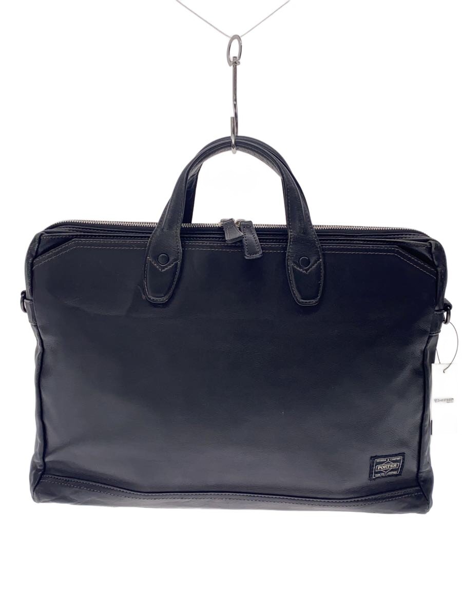 【中古】PORTER◆御徒面子/なめし革/BLK【御徒面子】