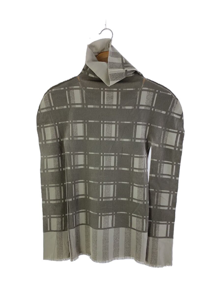【中古】ISSEY MIYAKE◆長袖カットソー/2/ナイロン/GRY/照合のしるし【レディース御召しもの】