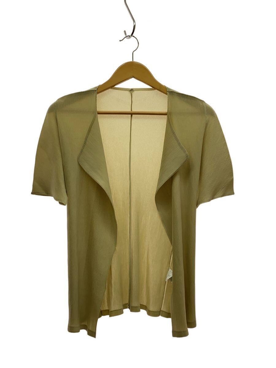 【中古】PLEATS PLEASE ISSEY MIYAKE◆細筋目/アンサンブルトップス/3/ポリエステル/ベージュ/PP93FO323【レディース御召しもの】