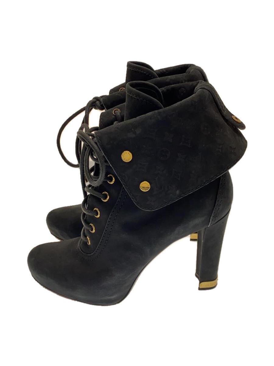 【中古】LOUIS VUITTON◆モノグラム/ブーツ/37/BLK/スウェード【シューズ】｜2ｎｄ STREET 店