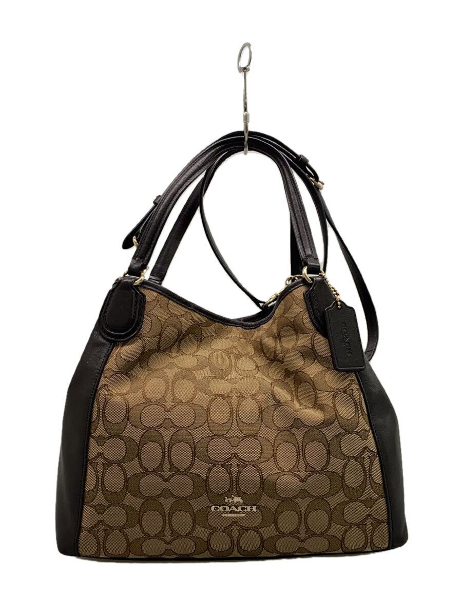 【中古】COACH◆トートバッグ_書き判_総柄/帆布/BRW/総柄【御徒面子】