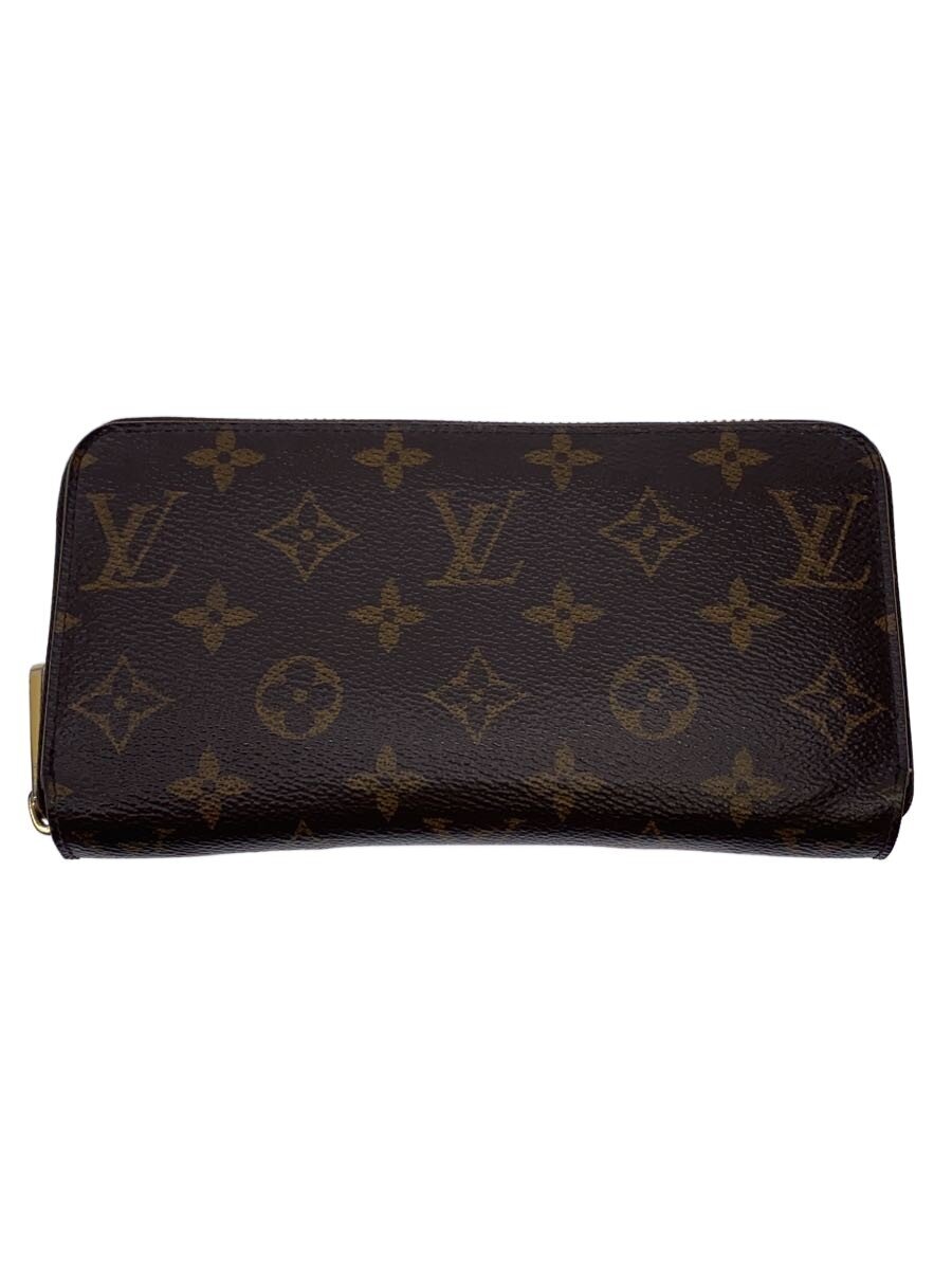 【中古】LOUIS VUITTON◆2)ジッピー・ウォレット_モノグラム・キャンバス_フューシャ/PVC/BRW/レディース//【服飾雑貨他】