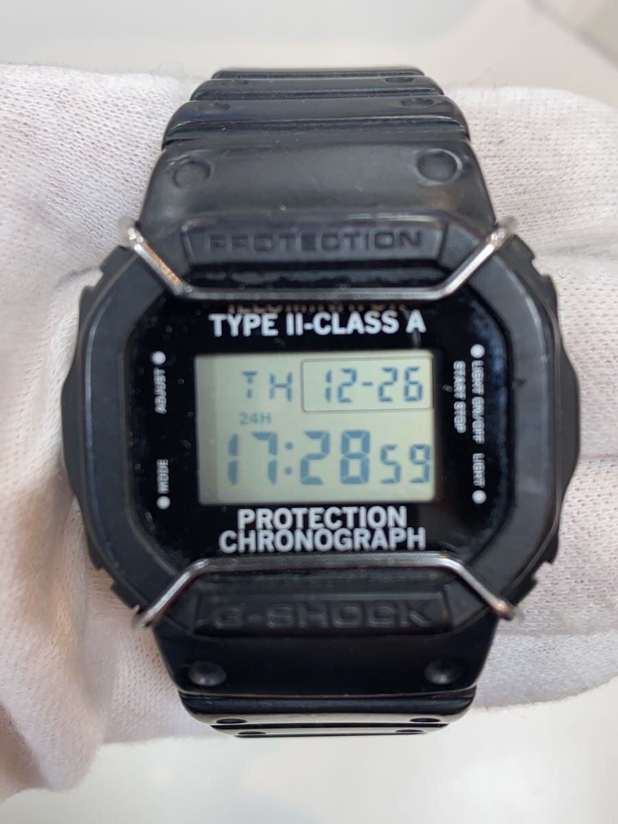 【中古】CASIO◆×N.HOOLYWOOD/G-SHOCK/石英ウオッチ/アナログ/天然ゴム/BLK/BLK/SS【服飾雑貨他】