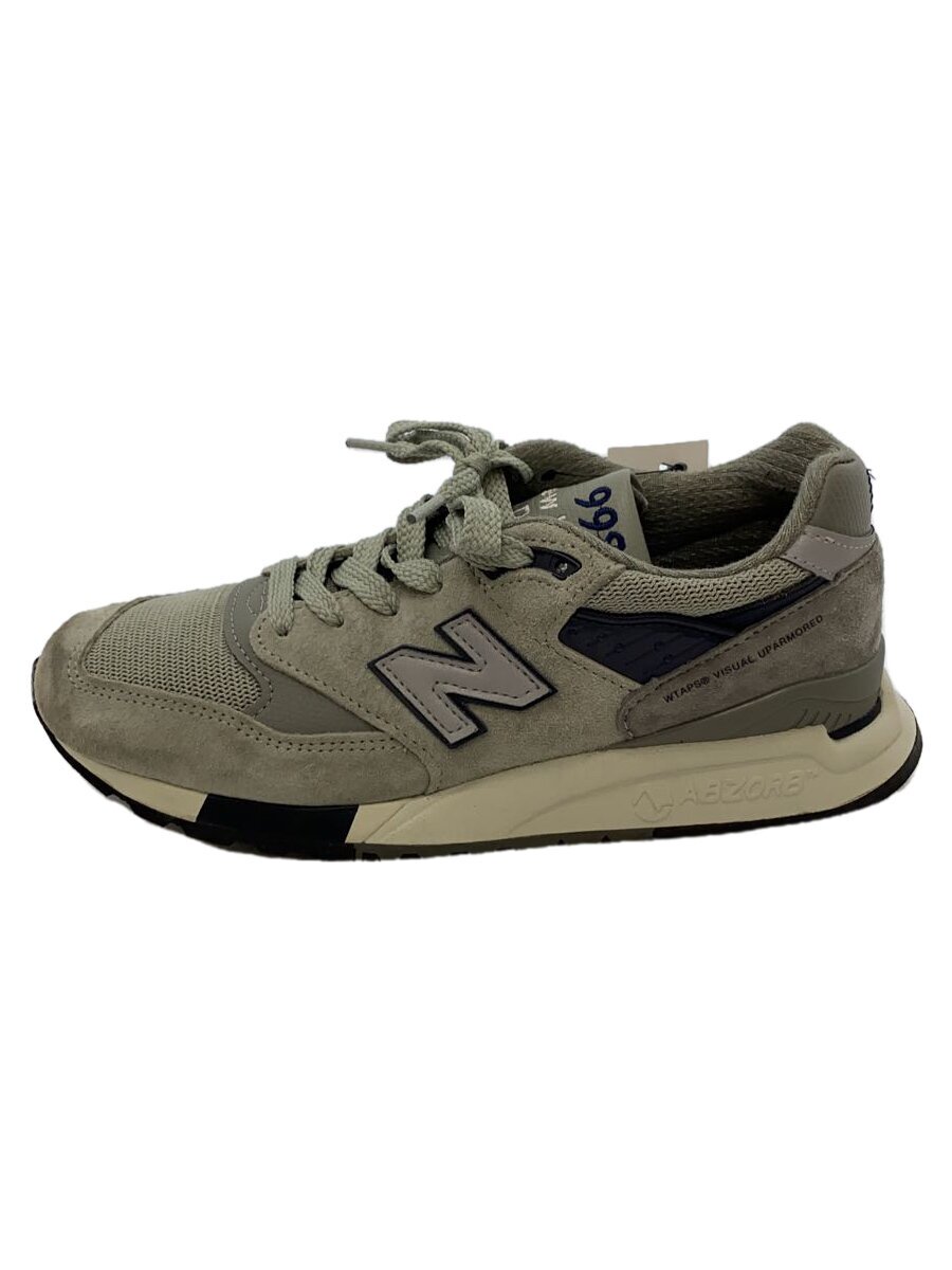【中古】NEW BALANCE◆U998/薄墨色/24.5珊/GRY ×WTAPS/USA【シューズ】