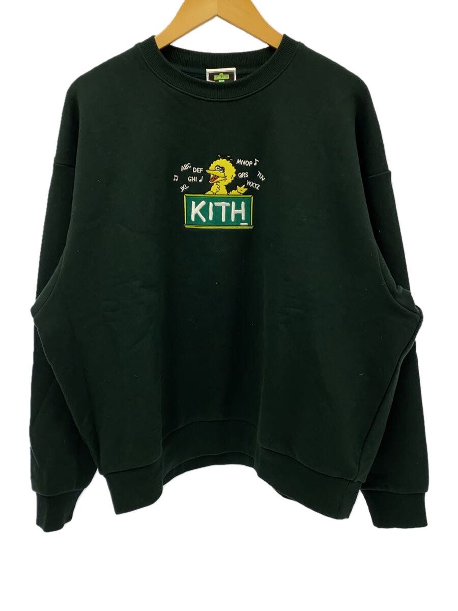 【中古】KITH◆SESAME STREET/ビッグバード/流汗/--/綿織物/GRN//【メンズウェア】