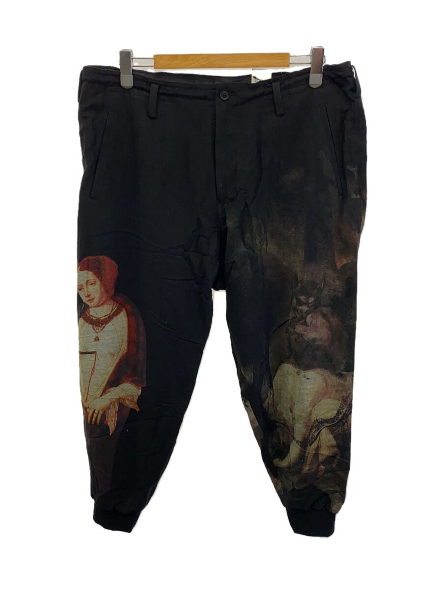 【中古】yohji yamamoto POUR HOMME◆A-NIGHTMARE RIBBED HEM PANTS /2/リネン/BLK/HS-P26-820【メンズウェア】｜2ｎｄ STREET 店
