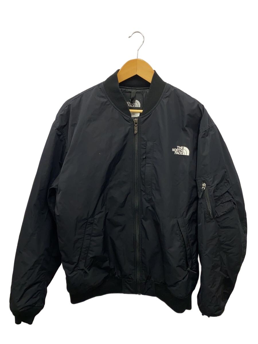 【中古】THE NORTH FACE◆INSULATION BOMBER JACKET_インサレーションボンバージャケット/XL/ポリエステル/BLK【メンズウェア】