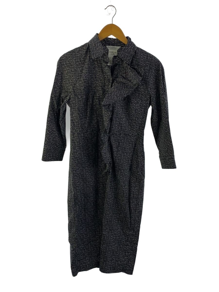 【中古】MAX MARA◆シャツワンピース/34/コットン/BLK/総柄【レディースウェア】｜2ｎｄ STREET 店