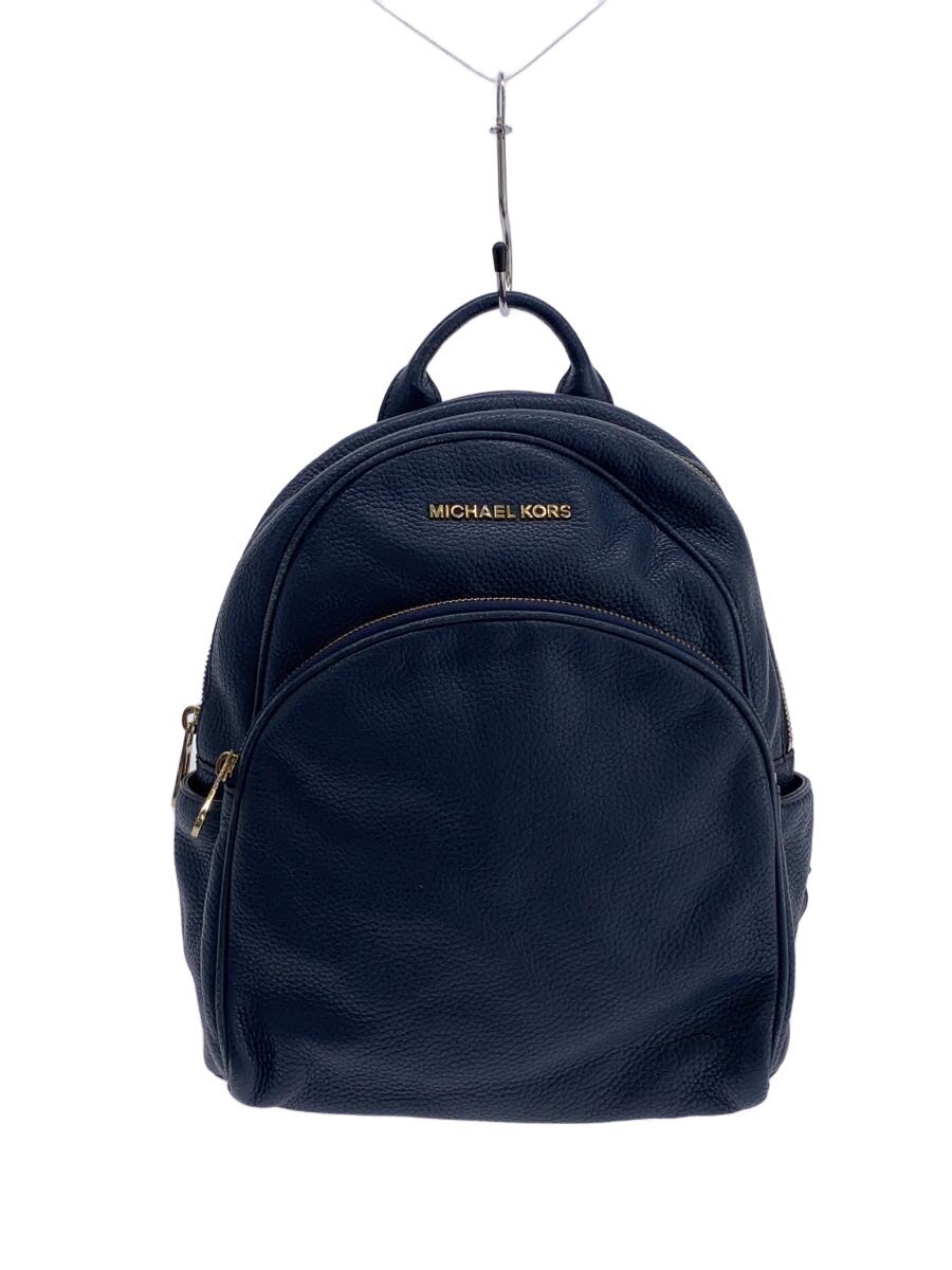 【中古】MICHAEL KORS◆背嚢/なめし革/BLU/無地/35S7GAYB1L【御徒面子】