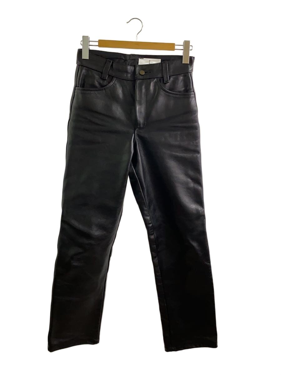 【中古】VANSON◆なめし革ズボン下/30/なめし革/BLK//【メンズウェア】