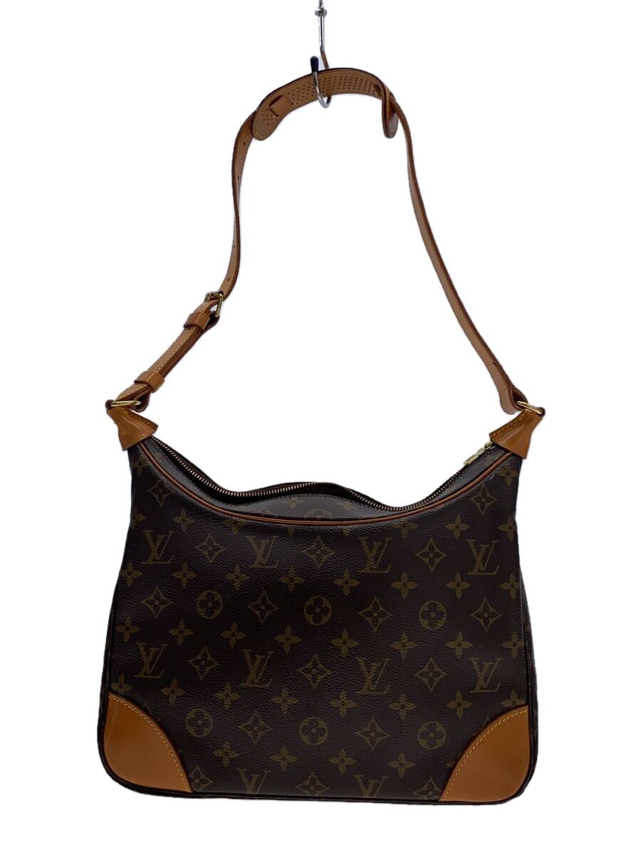 【中古】LOUIS VUITTON◆ブローニュ30_モノグラム・帆布_BRW/PVC/BRW【御徒面子】