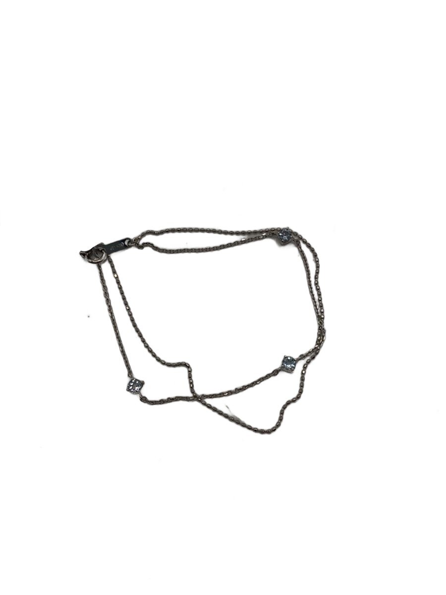【中古】4℃◆白いことゴールド/腕輪/色合い石ころ/しろがね色/レディース//【服飾雑貨他】