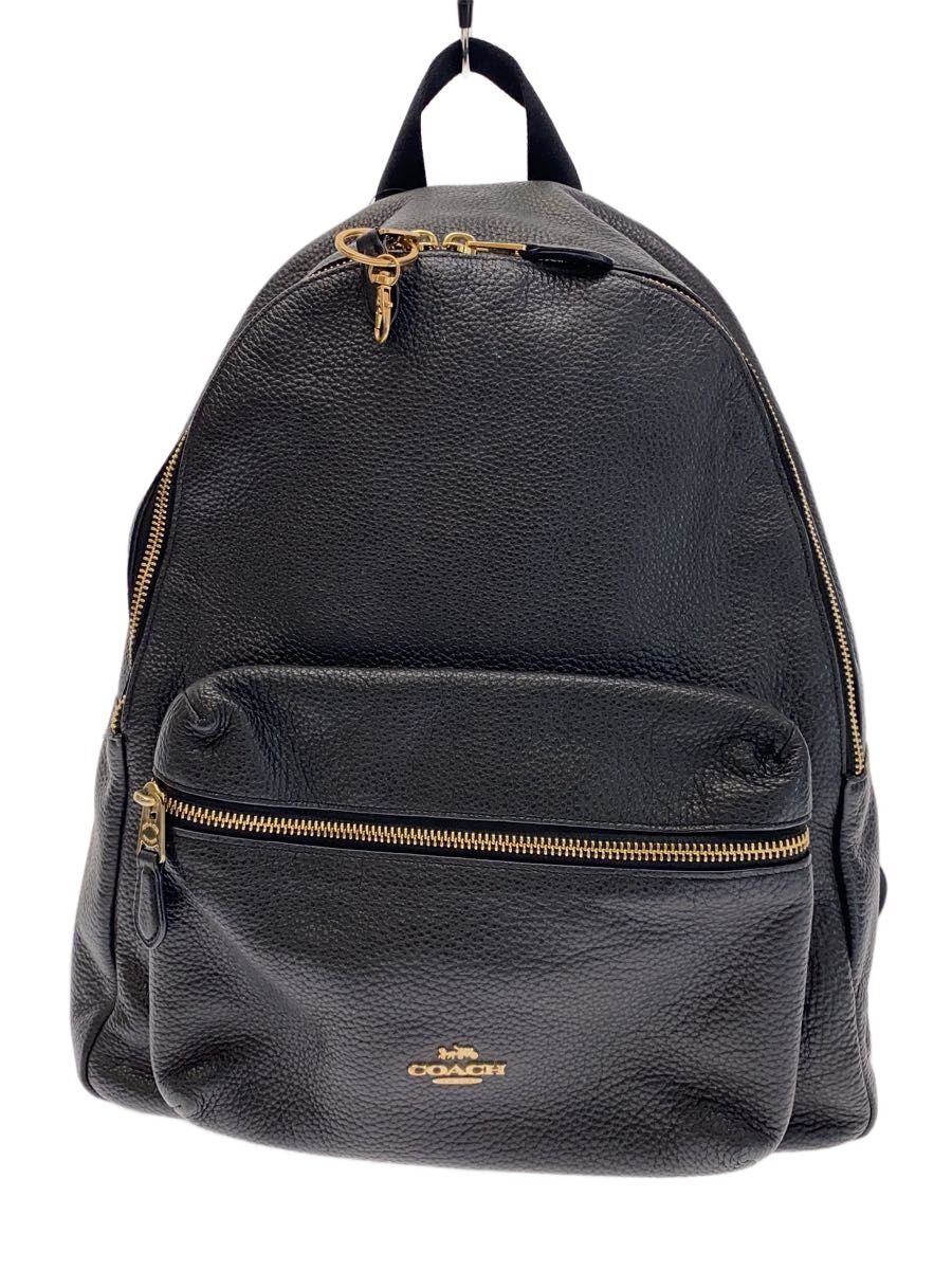 【中古】COACH◆リュックサック_ブラック/レザー/ブラック【バッグ】|2nd STREET 店