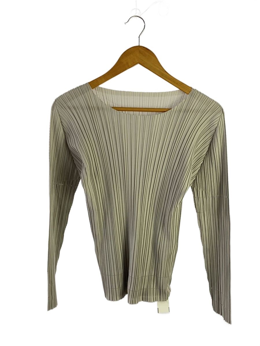 【中古】PLEATS PLEASE ISSEY MIYAKE◆長袖カットソー/3/ポリエステル/GRY/PP74JK963【レディース御召しもの】