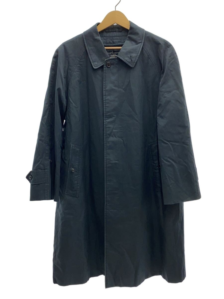 【中古】BURBERRYS◆ステンカラー厚地の外套/--/綿織物/NVY/無地/BBB55-940-28【メンズウェア】