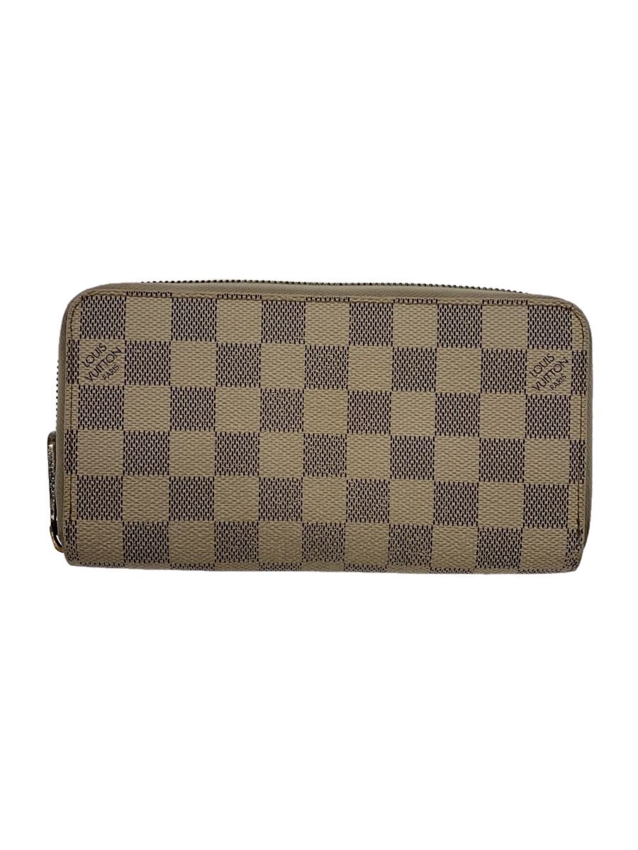 【中古】LOUIS VUITTON◆ジッピー・ウォレット_ダミエ・アズール/PVC/WHT/レディース【服飾雑貨他】