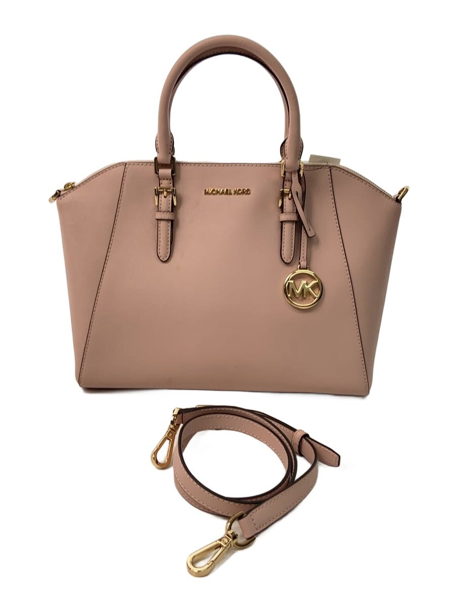 【中古】MICHAEL KORS◆ショルダーバッグ/なめし革/PNK/マイケル教育課程/サクラ色/無地/35h5ギガサイクル6s3l【御徒面子】