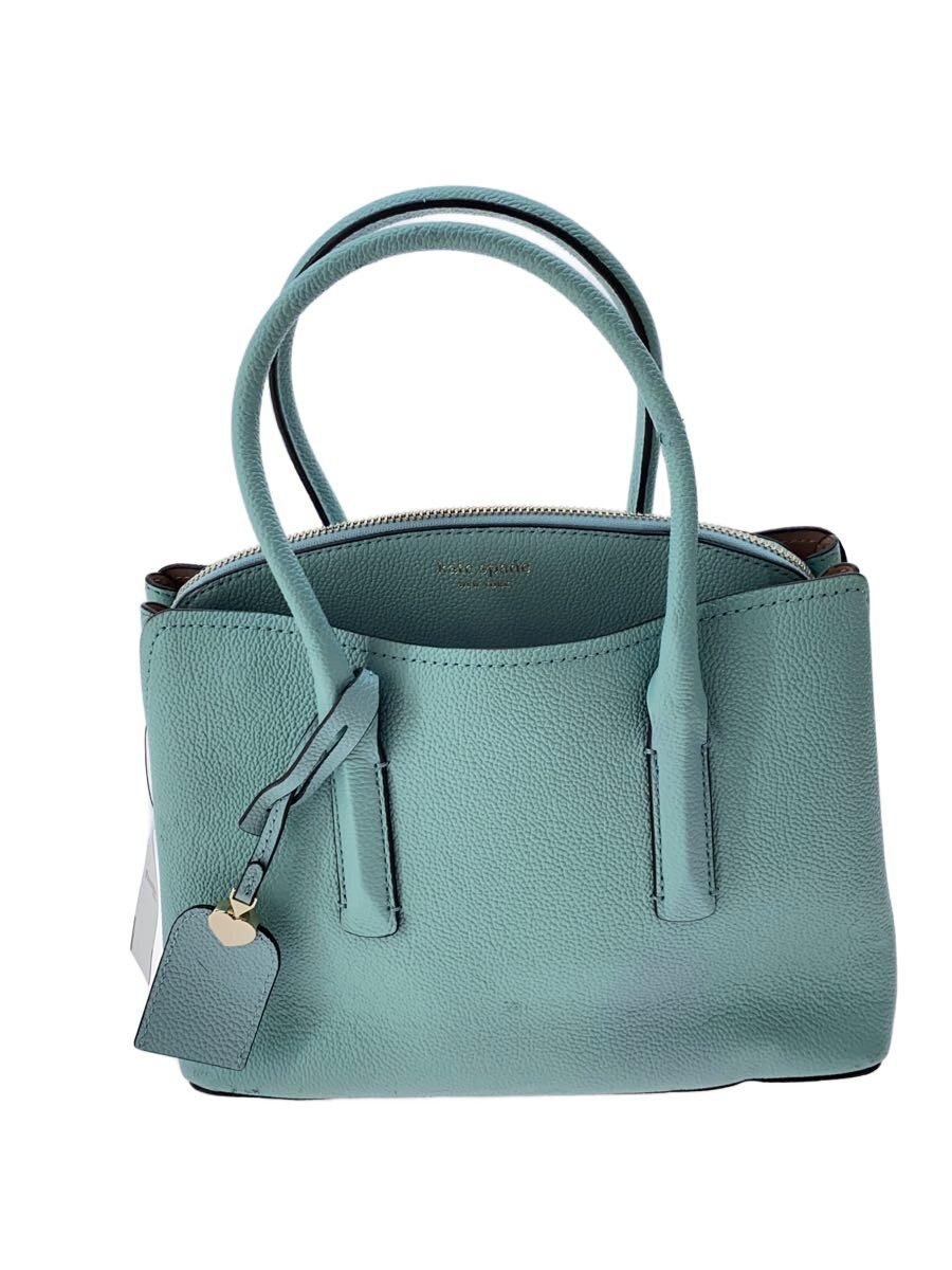 【中古】kate spade new york◆ハンドバック/牛皮/BLU/無地/PXRUA161/MARGAUX MEDIUM SATCHEL【御徒面子】